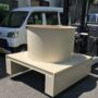プラント用の製缶品。鉄板(SPHCｰP)t=3.2をレーザー切断し、ロールベンダーやベンダー加工機を使用し曲げ加工を行った製品。表面処理は焼付塗装。有限会社マルカ製作所